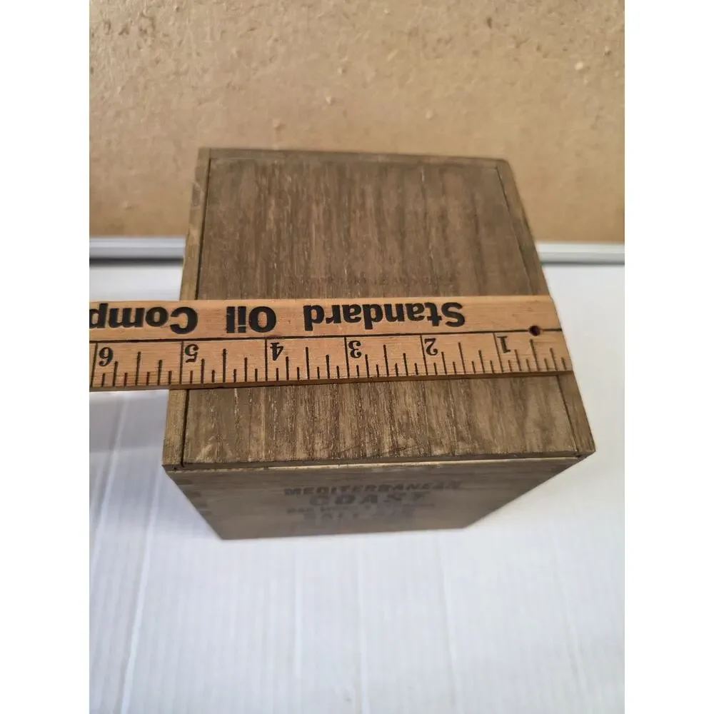 Restoration Hardware Wooden Storage Box Cube See Photos - Coast